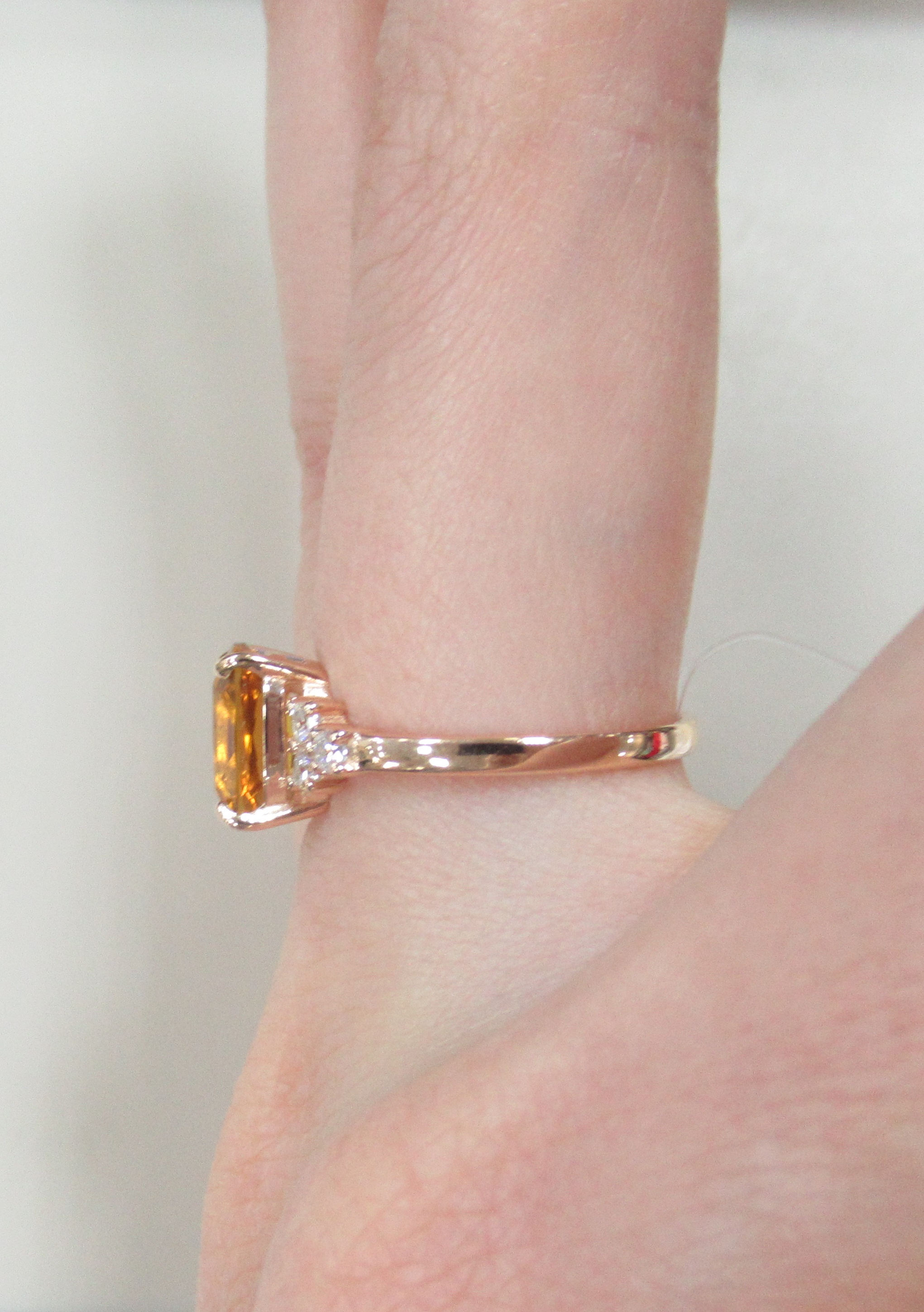 Серебряное кольцо с цитрином